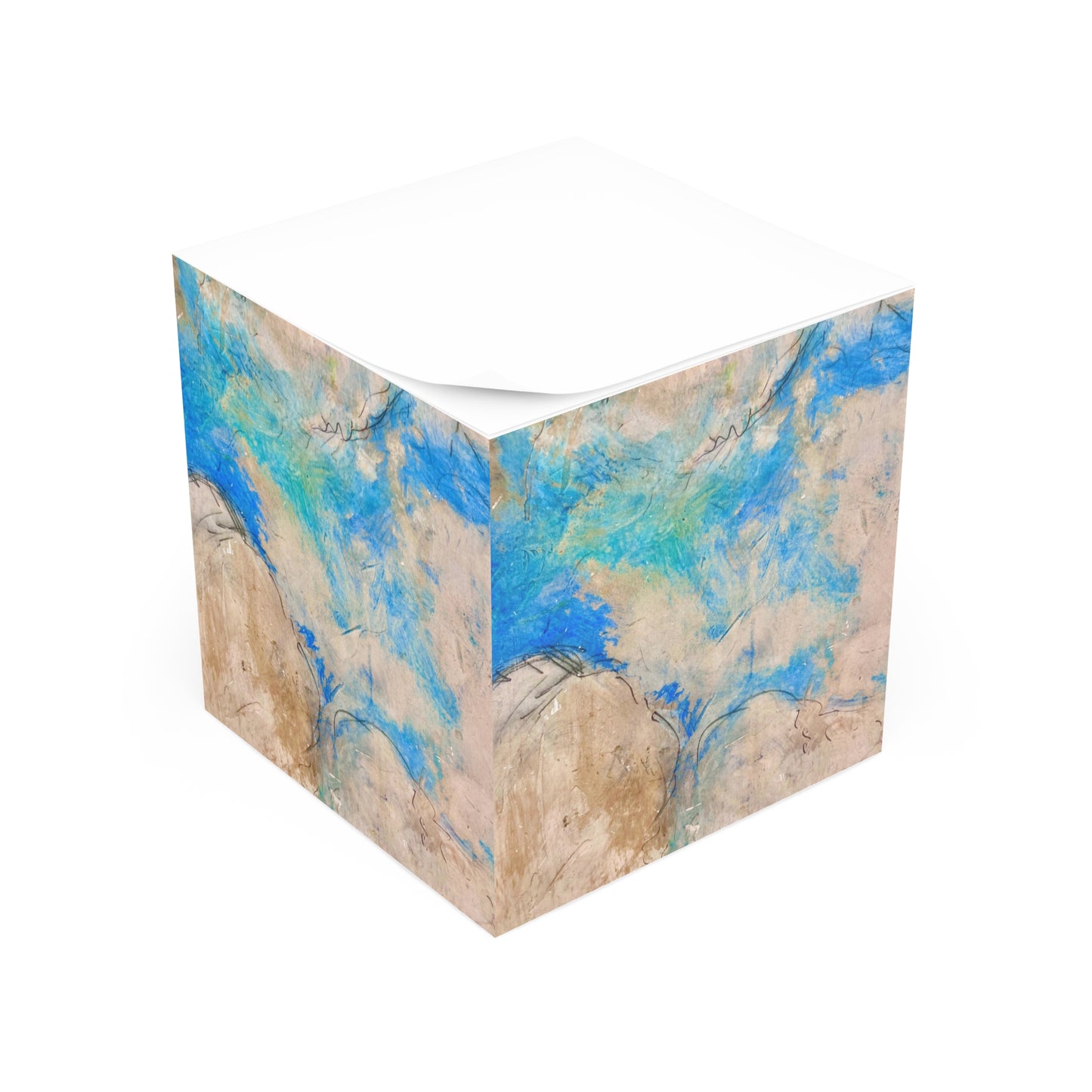 Fresco Clouds Italian Wall Painting Decorative Paper  Note Cube