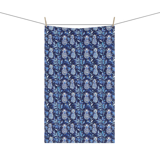 Blue and White Pineapple Batik Decorative Kitchen Tea Towel/Bar Towel