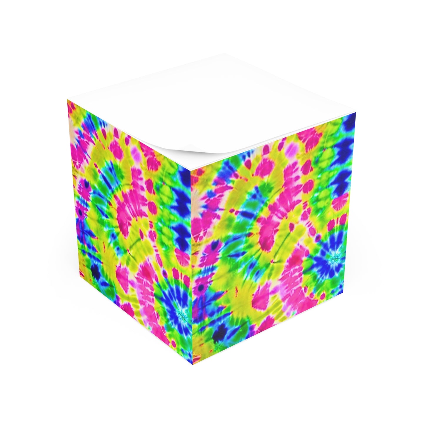 Pink Tie-dye Pattern 1960s Paper Note Cube