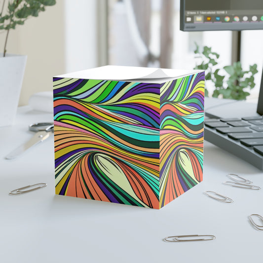 Canyon Waves Pattern Modern Art Paper Note Cube