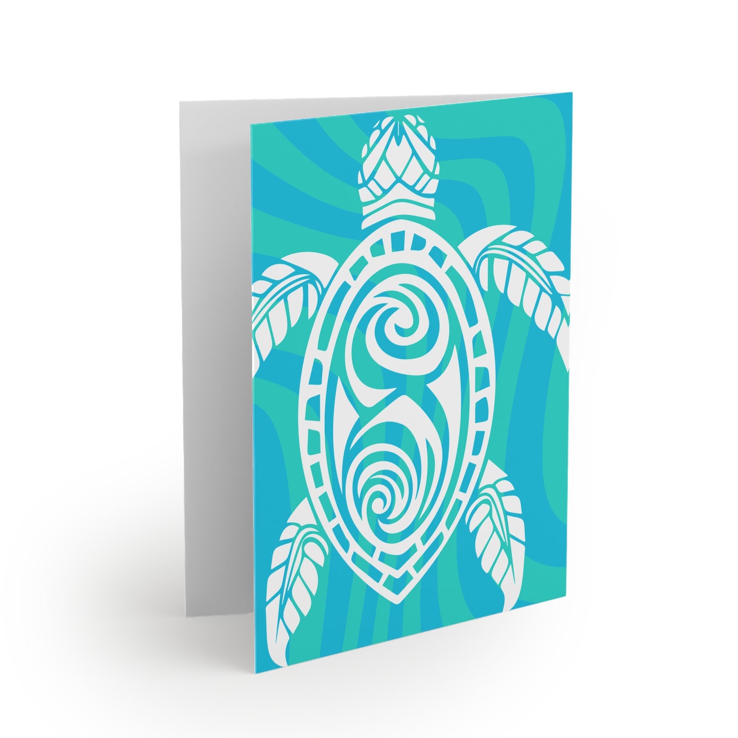 Maori Turtle Waves Greeting Cards (8 pcs)