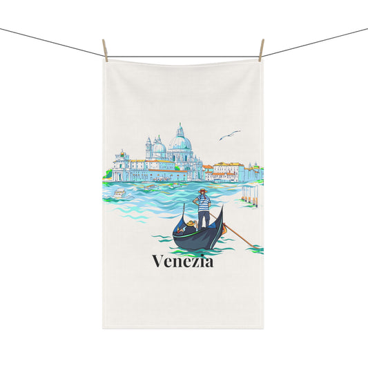 Venezia Italian Vintage Decorative Kitchen Tea Towel / Bar Towel