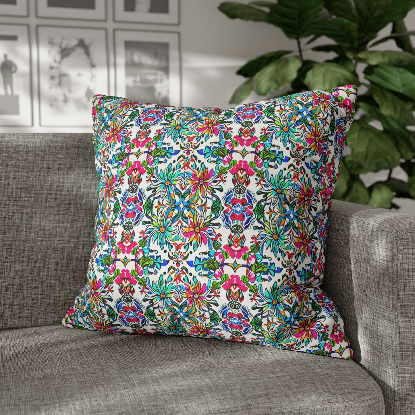 Chelsea Spring Flowers Decorative Spun Polyester Pillow Cover