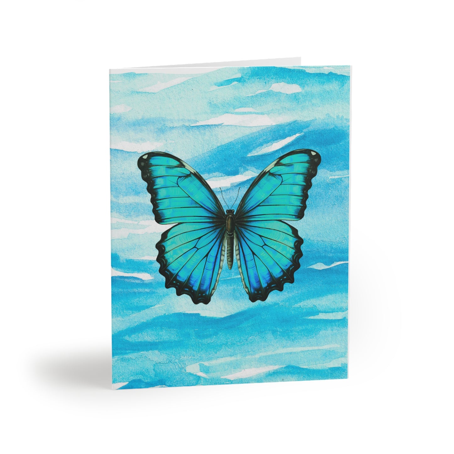 Butterfly Ocean Coastal Note Greeting Cards (8 pcs)