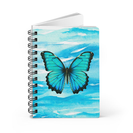 Butterfly Ocean Coastal Writing Sketch Inspiration Spiral Bound Journal
