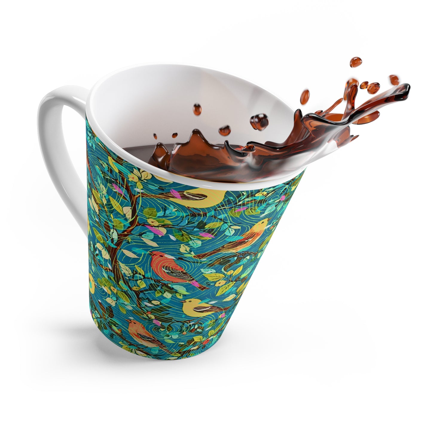 Birds of Joy Cappuccino Latte Mug