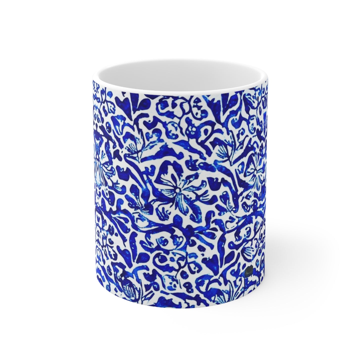 Blue Caribbean Sea Tile Hot Cold Coffee Tea Beverage Home Decor Ceramic Mug 11oz