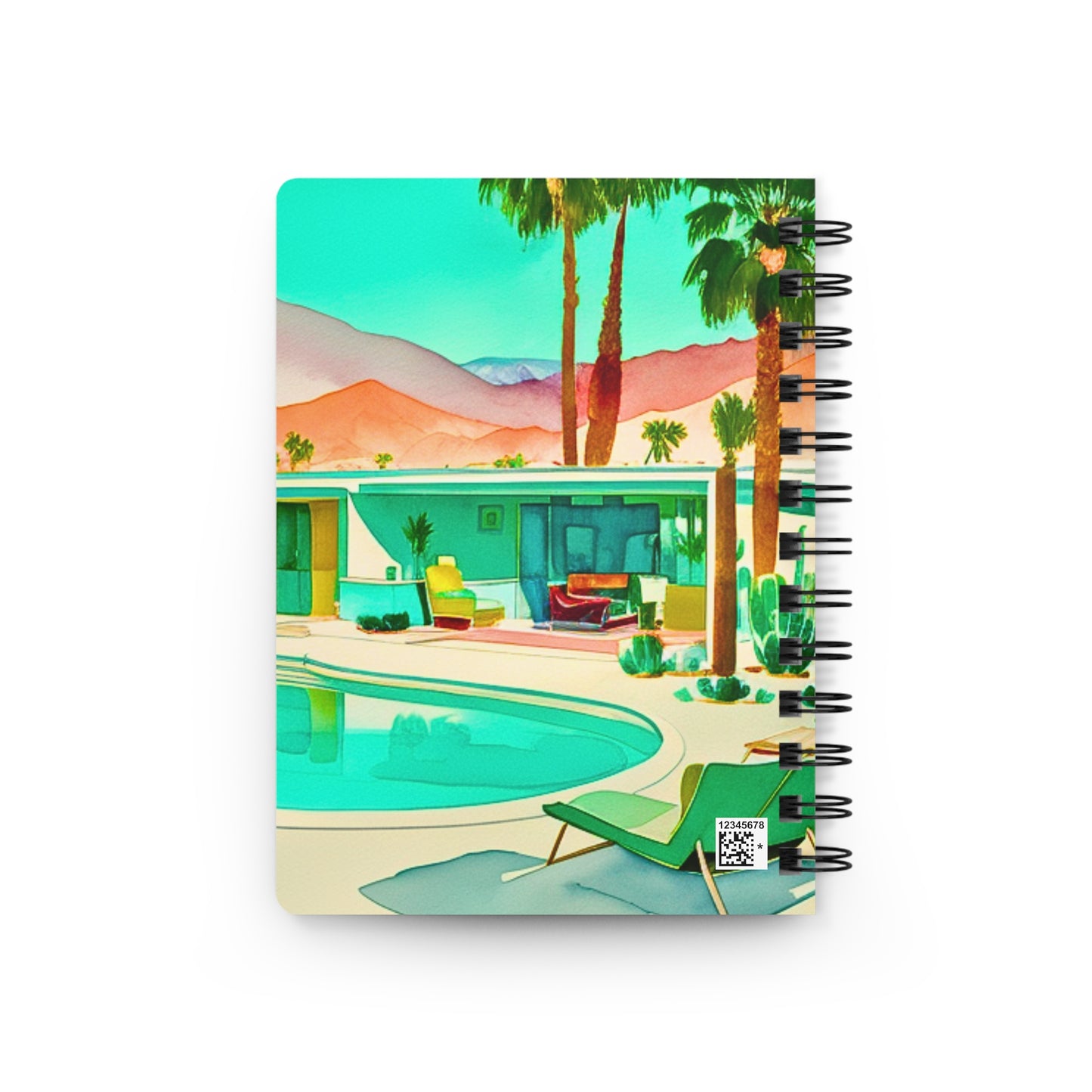 Weekend in the Palm Springs Desert Midcentury Modern Motel Travel Writing Sketch Inspiration Spiral Bound Journal