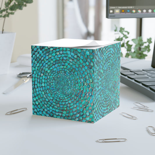 Turquoise Stones Decorative Paper Note Cube