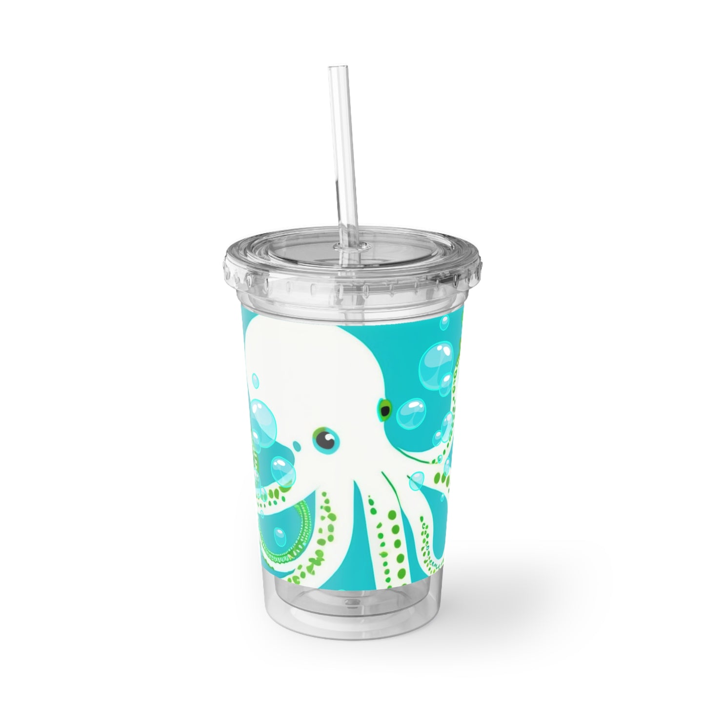 Aqua Octopus Bubbles Children's Suave Acrylic Cup
