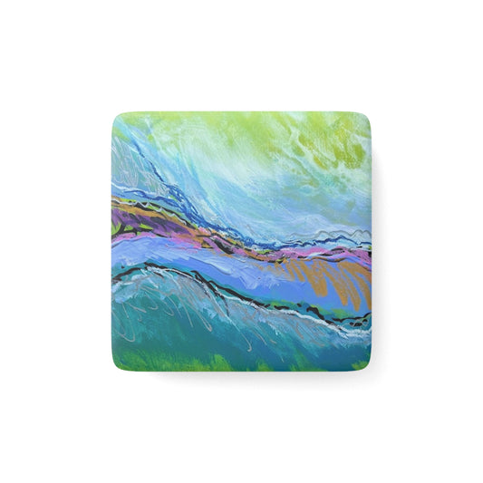 Abstract Me Painting Refrigerator Decorative Porcelain Magnet, Square