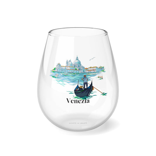 Venezia Italian Vintage Stemless Wine Glass, 11.75oz