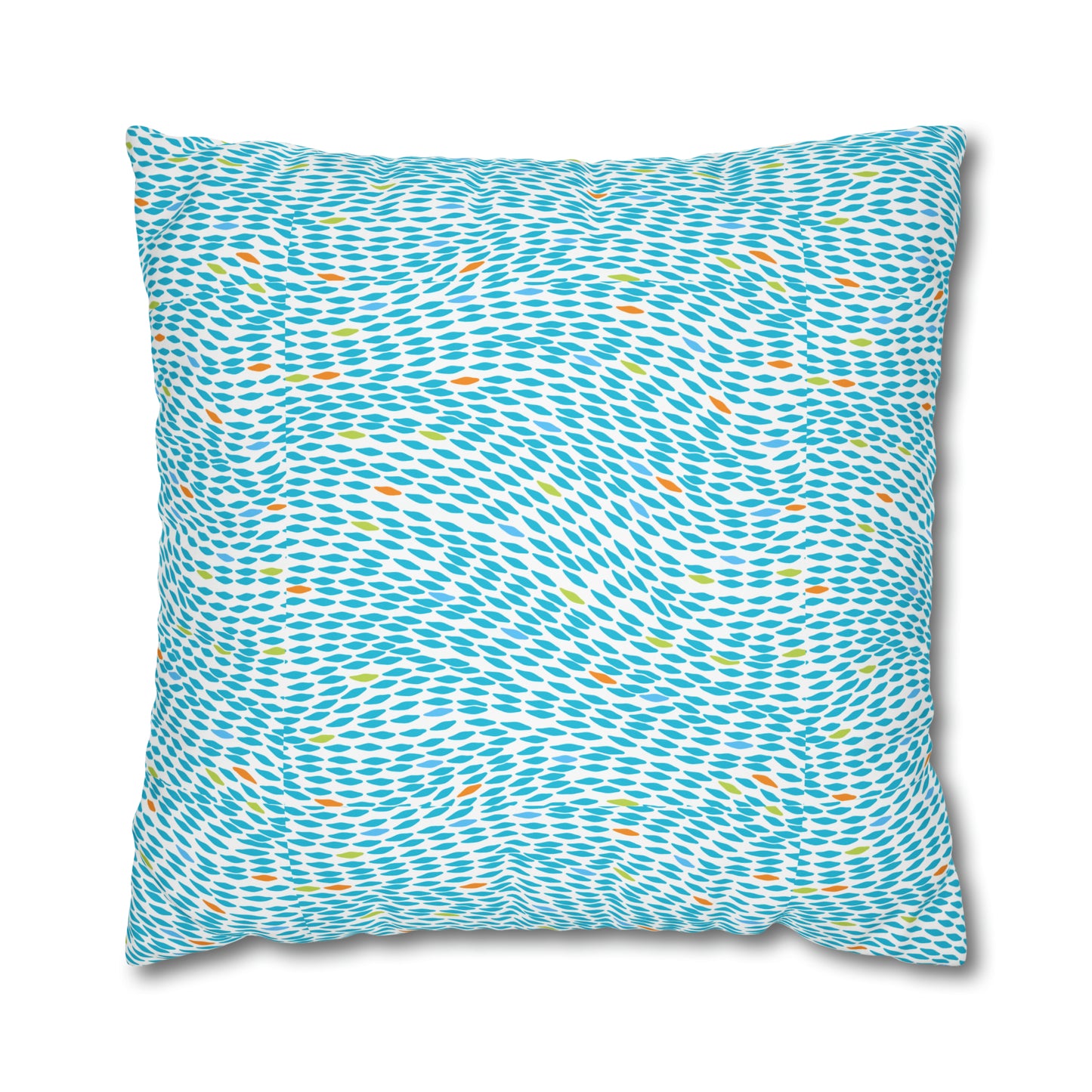 Coastal Sea Currents Ocean Waves Decorative Spun Polyester Pillow Cover