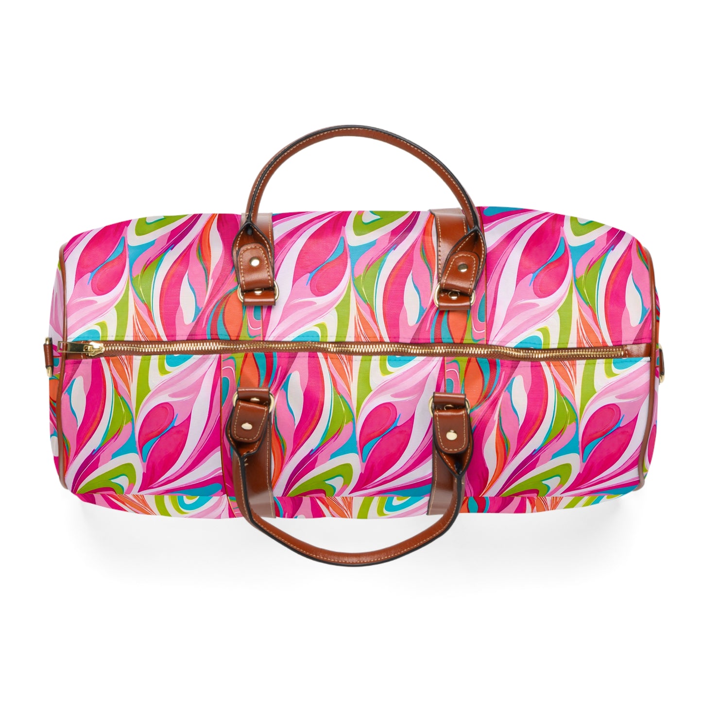 1960s Italian Via Strozzi Mod Vintage Fashion Girl Hot Pink Waterproof Travel Bag