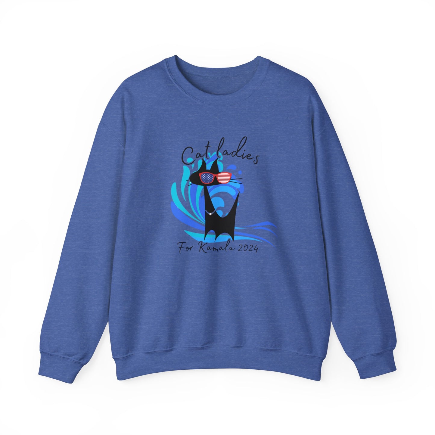 Cat Ladies for Kamala 2024 Unisex Heavy Blend™ Crewneck Sweatshirt