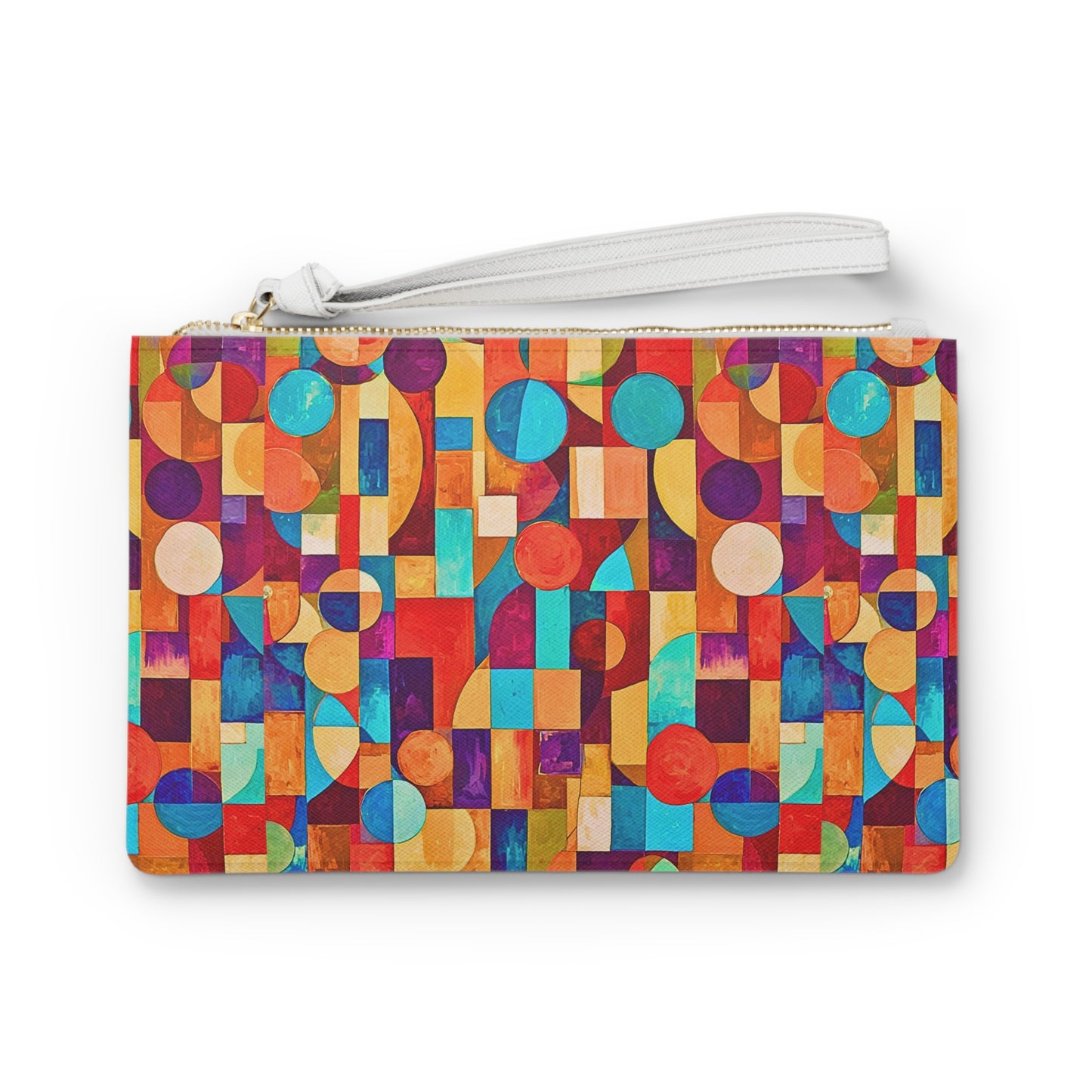 Painterly Cubist Pouch Clutch Bag