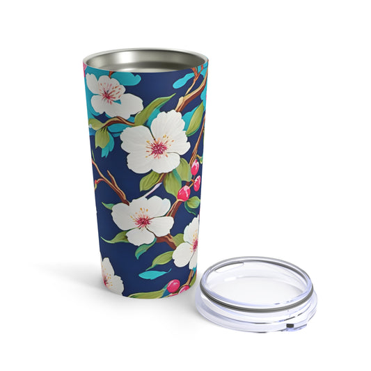 Cherry Blossoms Japanese Floral Hot Cold Water Beverage Travel Tumbler 20oz