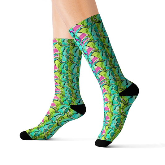 Amazon Jungle Decorative Pattern Sublimation Socks