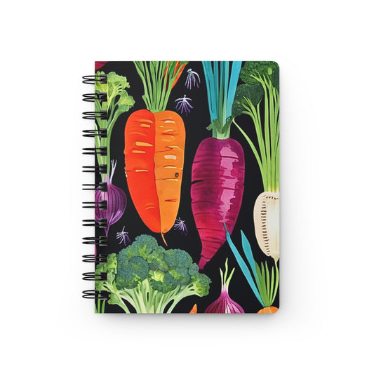 Nightshade Veggies Recipes Vintage Midcentury Modern Illustration Writing Sketch  Garden Planner Spiral Bound Journal