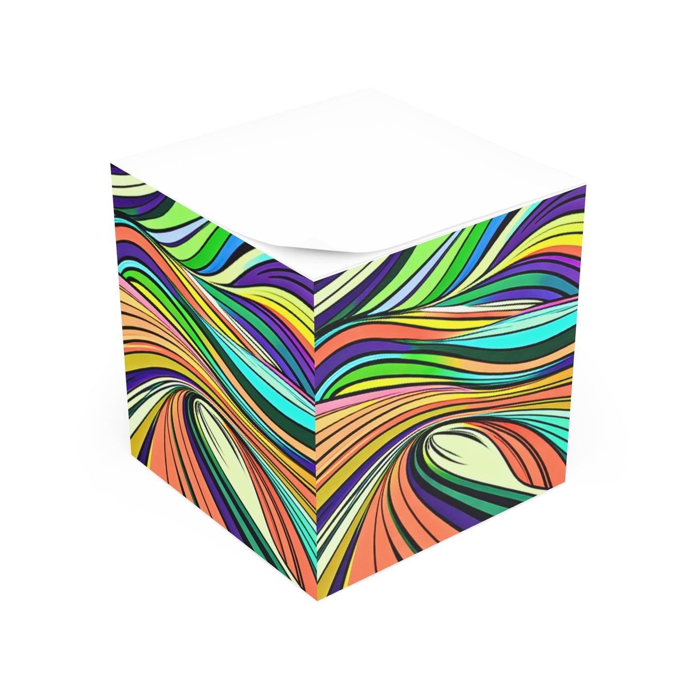 Canyon Waves Pattern Modern Art Paper Note Cube