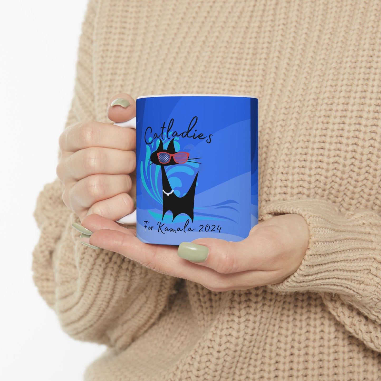 Cat Ladies for Kamala 2024 Ceramic Mug