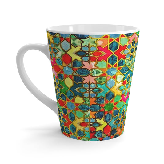 Tangier Market Moroccan Multi Colored Pattern Tile Hot Beverage Coffee Chia Tea Cappuccino Latte Mug