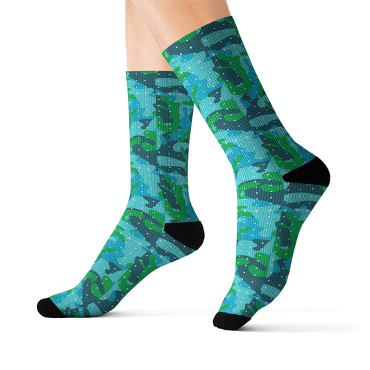 Pacific Forest Camo Decorative Pattern Sublimation Socks