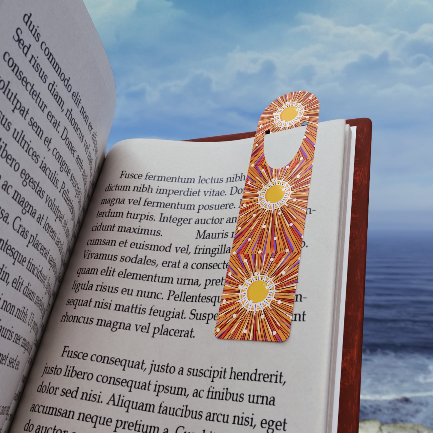 August Sunburst Reading Bookmark