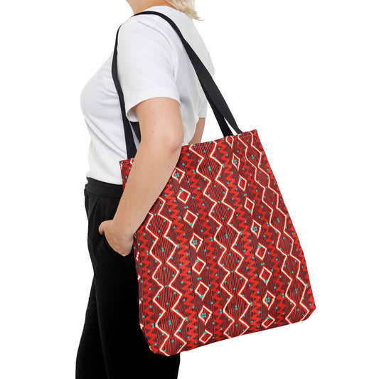 Taos Chili Pepper Decorative Pattern Book Tote Bag