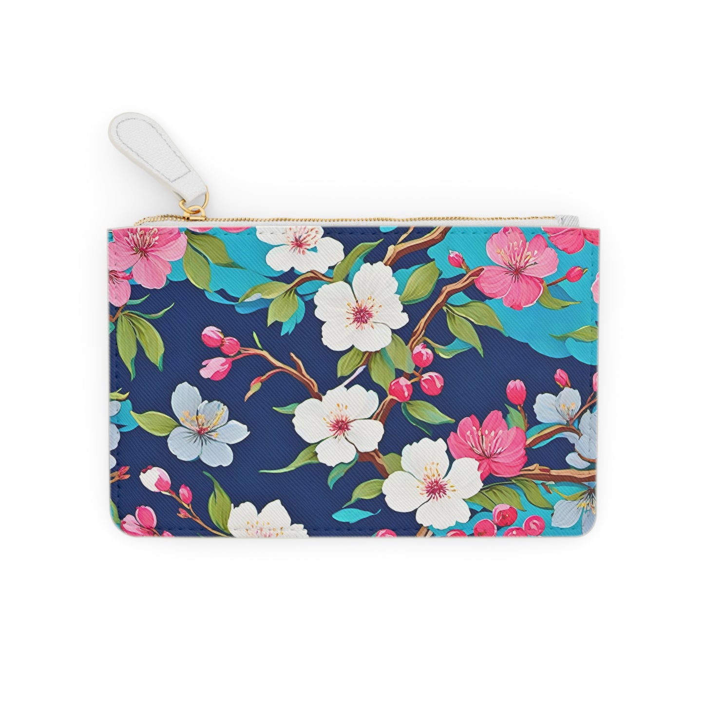 Cherry Blossoms Japanese Floral Pink Coin Purse Mini Pouch Clutch Bag