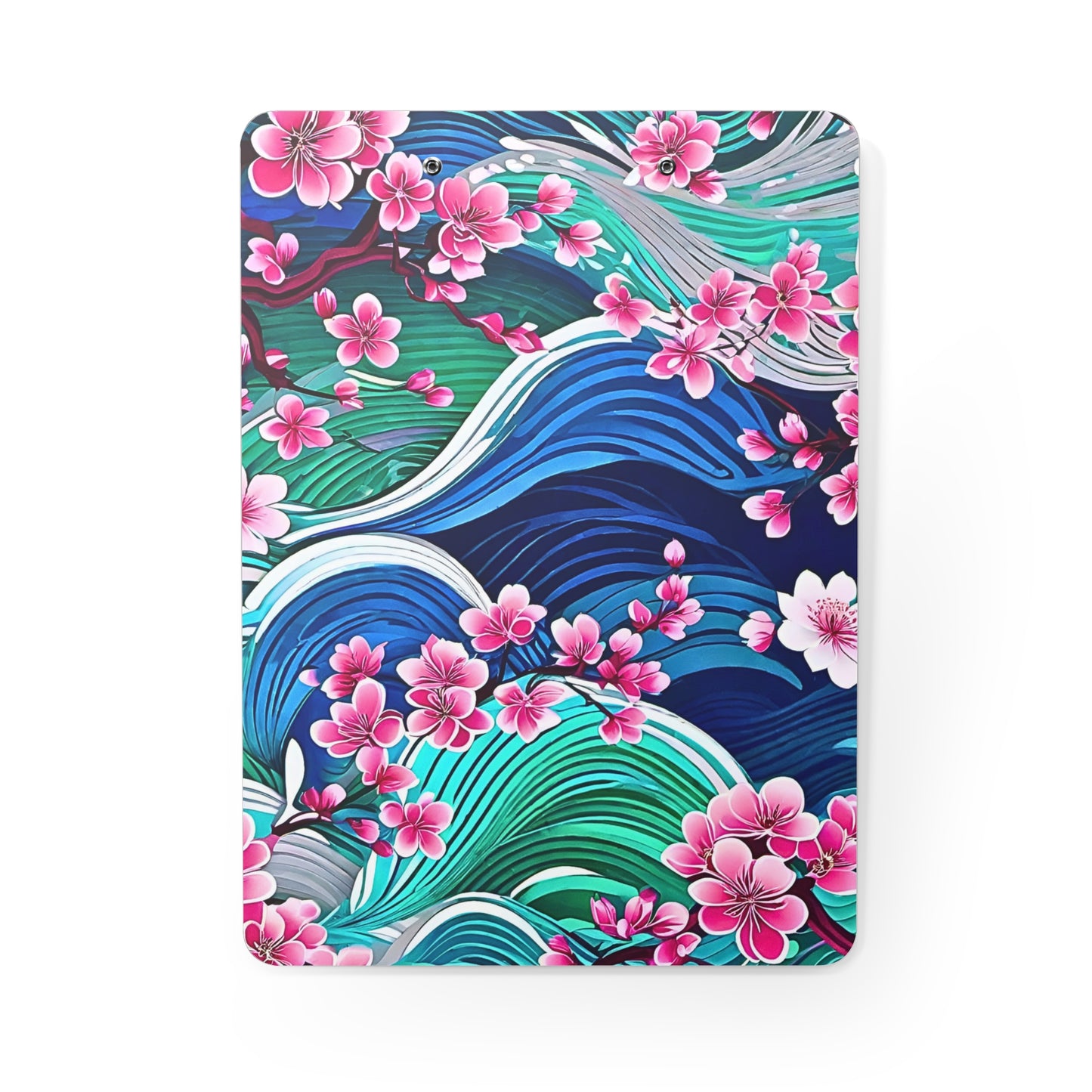 Japanese Mountains Cherry Blossoms Decorative Writing Desk Clipboard