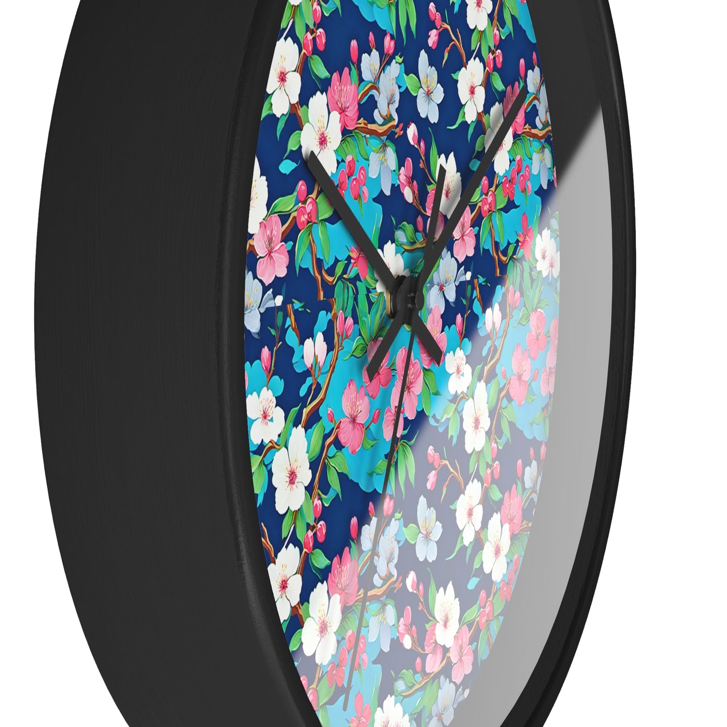 Cherry Blossoms Japanese Floral Decorative Wall Clock