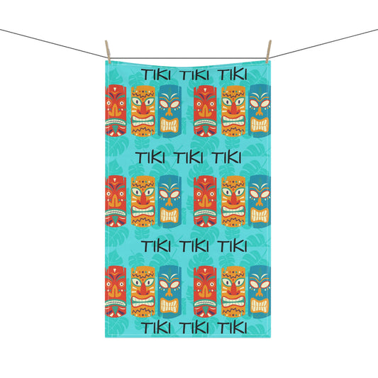 Tiki Tiki Tiki Lounge Midcentury Modern Polynesian Tropical Pattern Decorative Kitchen Tea Towel/Bar Towel