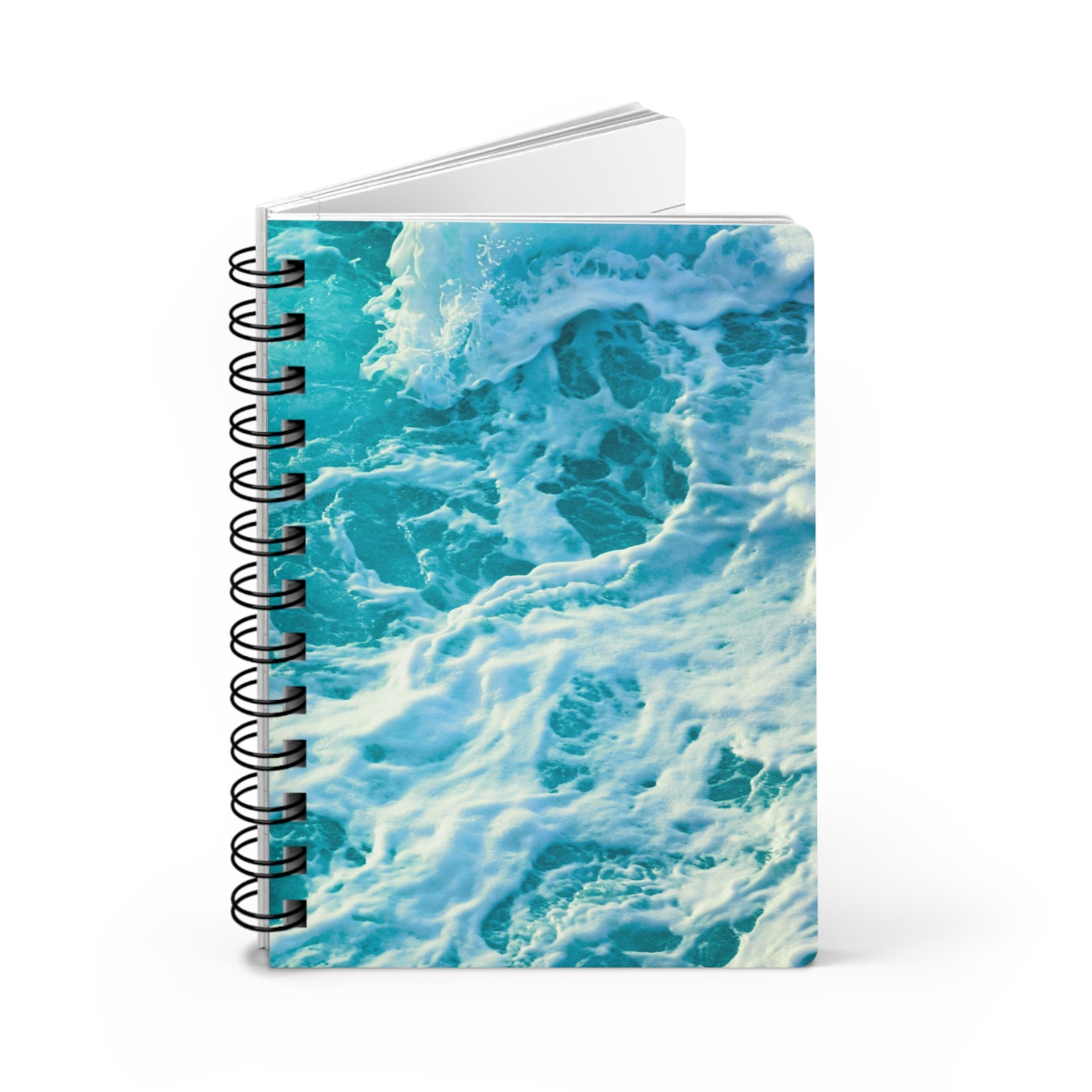 Ocean Blue Coastal Writing Sketch Inspiration Spiral Bound Journal