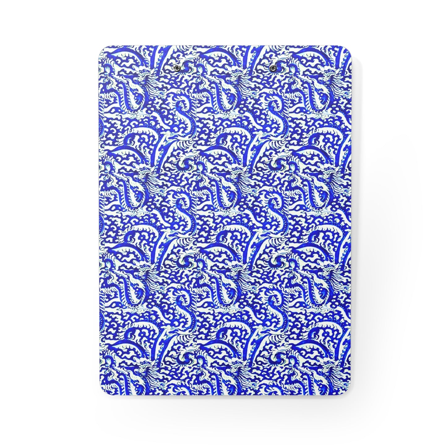Sea of Chinese Dragons Ming Dynasty Blue and White Porcelain Desk Task Clipboard