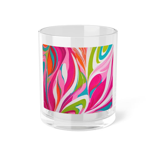 1960s Italian Via Strozzi Mod Fashion Girl Hot Pink Cocktail Party Beverage Entertaining Bar Glass