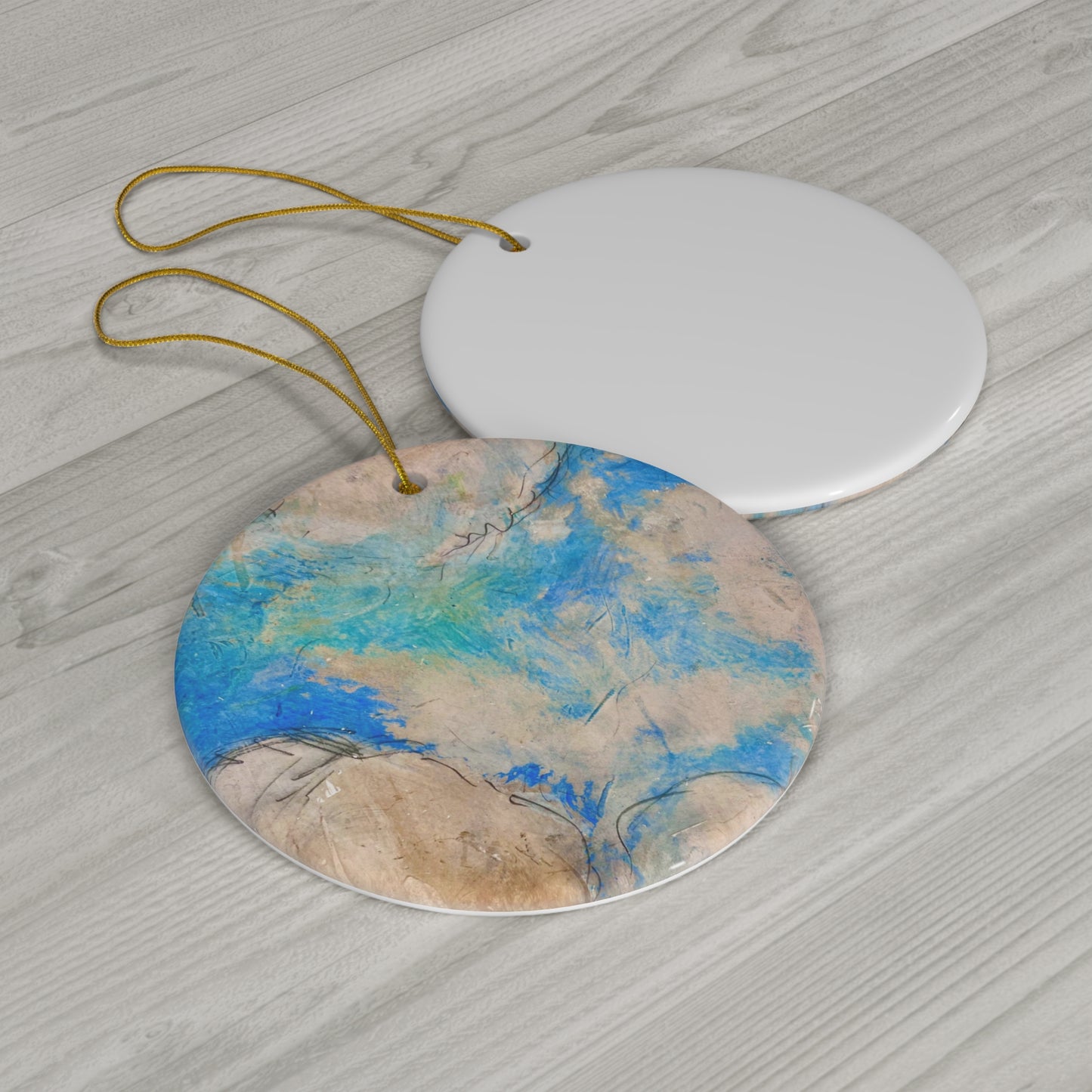 Fresco Clouds Italian Wall Painting Ceramic Ornament