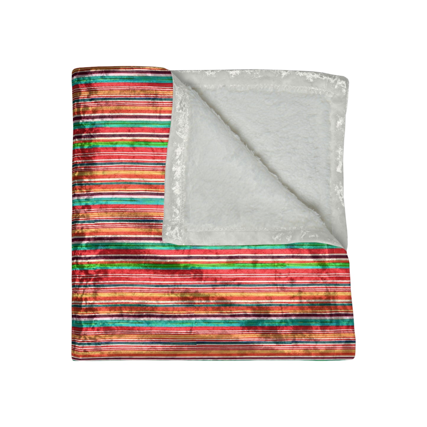 Serape Stripes Mexican Fiesta Pattern Western Cozy Warm Lounge Designer Collection Crushed Velvet Blanket