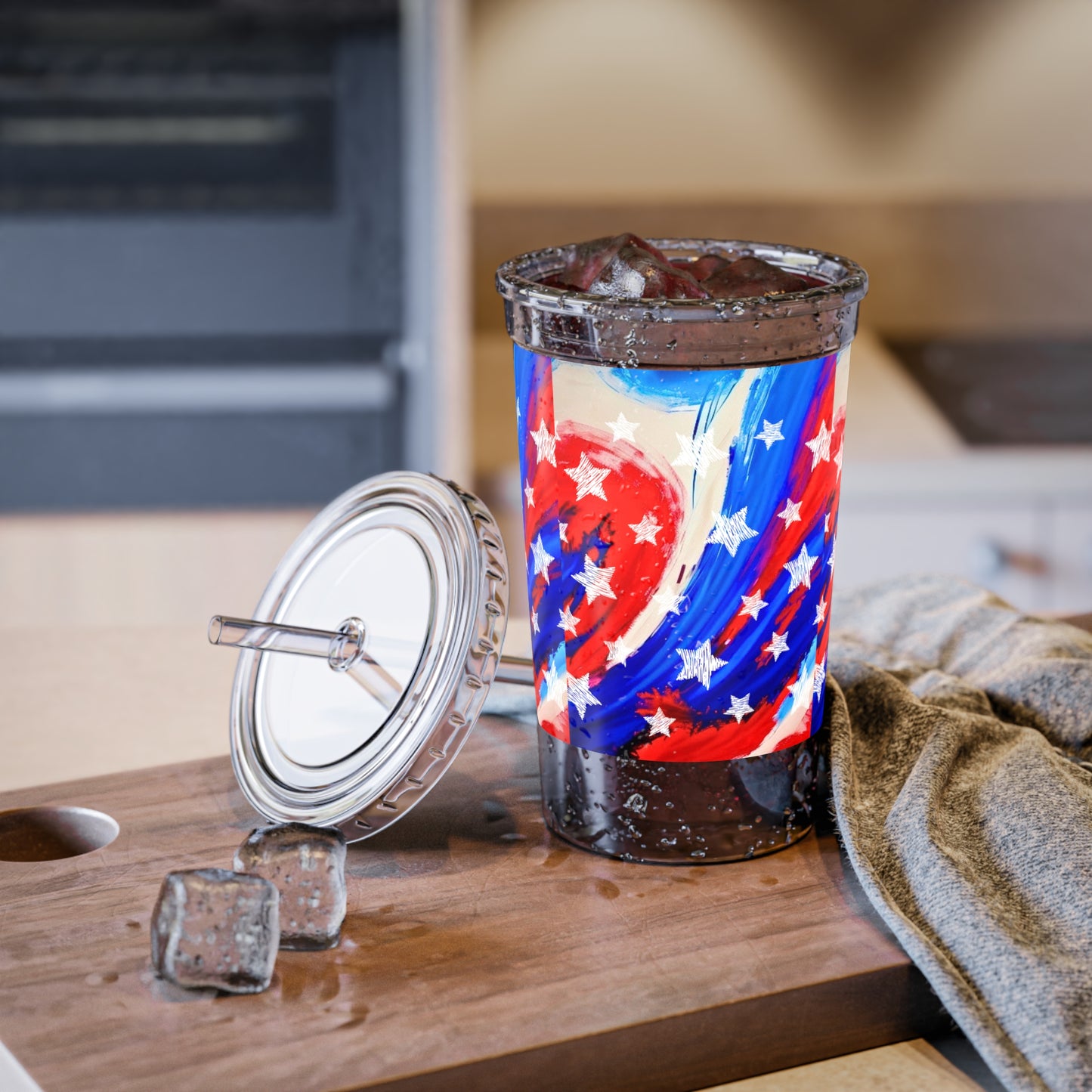 American Celebration July 4th Cold Beverage Suave Acrylic Cup