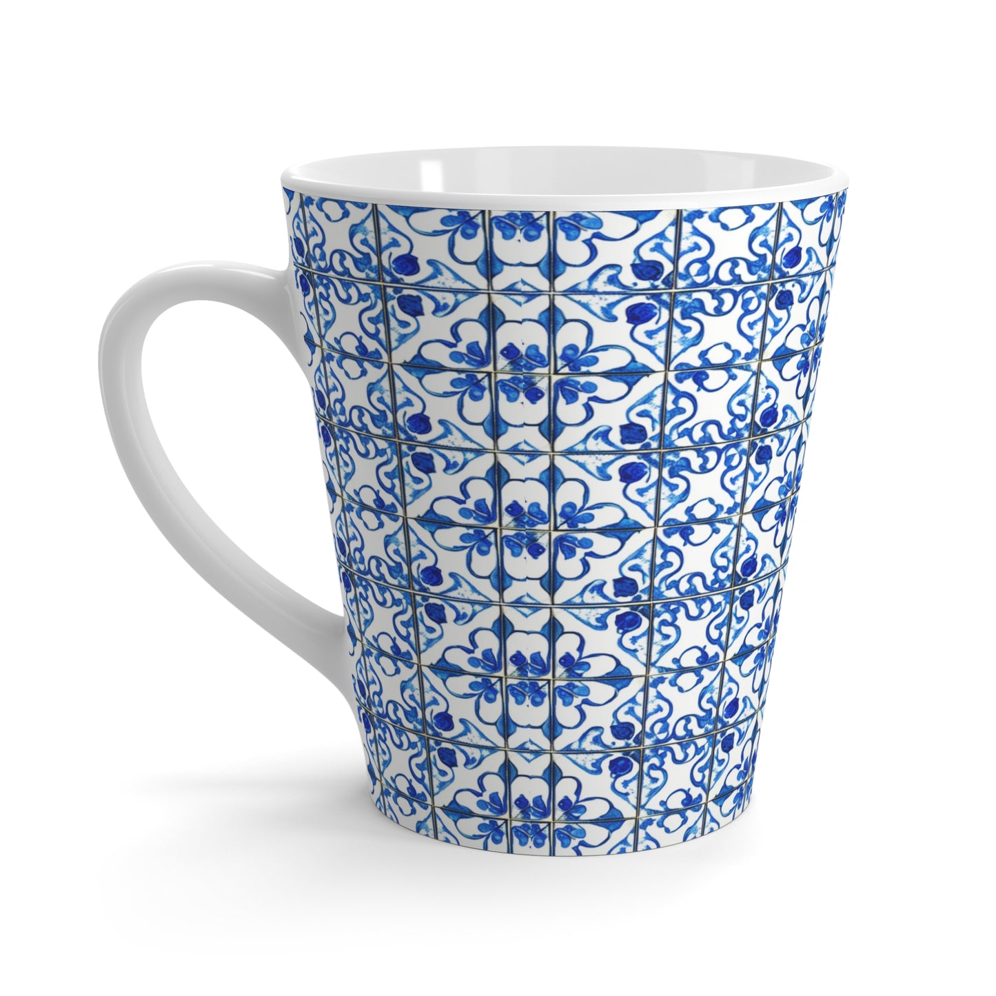 Amsterdam Cafe Blue and White Tile Coffee Cappuccino Tea Decorative Latte Mug