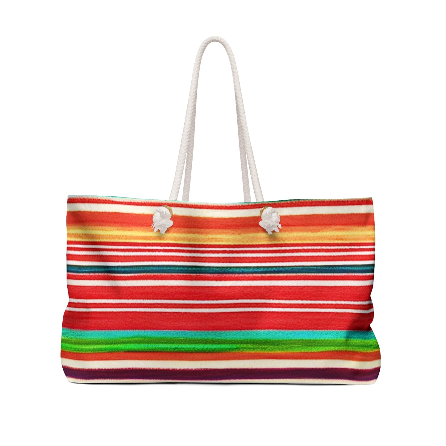 Serape Mexican Blanket Southwestern Stripes Shopper Market Beach Weekender Bag