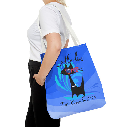 Cat Ladies for Kamala 2024 Book Tote Bag