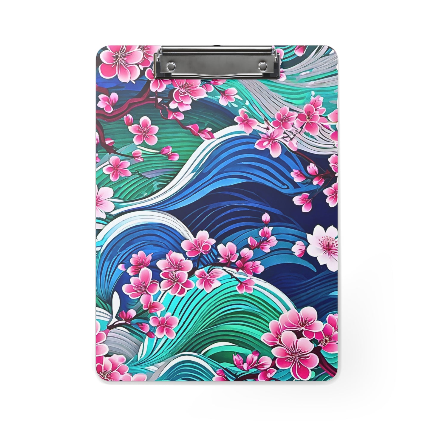 Japanese Mountains Cherry Blossoms Decorative Writing Desk Clipboard