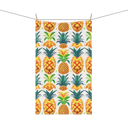 Pina Colada Tropical Pineapple Tiki Lounge Midcentury Modern Pattern Decorative Kitchen Tea Towel/Bar Towel