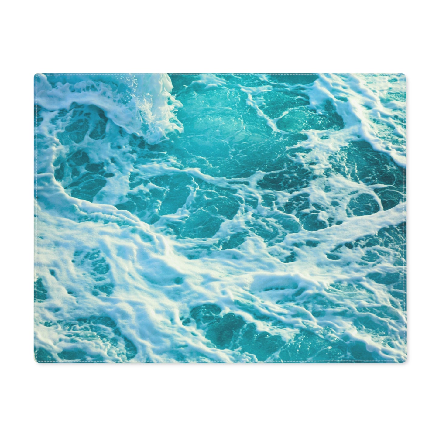 Ocean Blue Waves Coastal Dining Tablescape Design Entertaining Placemat, 1pc