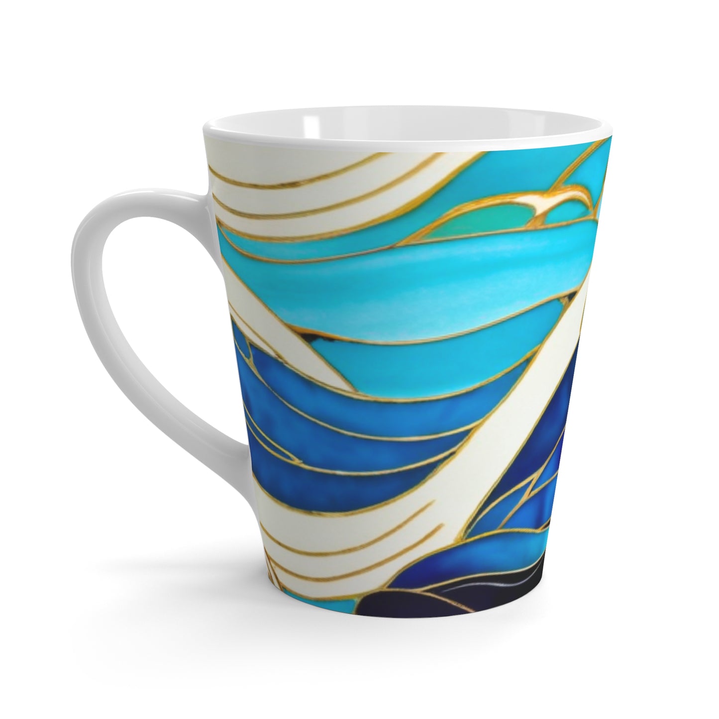 Cloisonne Waves Cappuccino Tea Hot Beverage Decorative Latte Mug