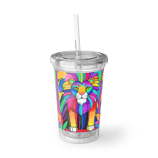 Electric Lion Pop Cold Beverage Travel Suave Acrylic Cup