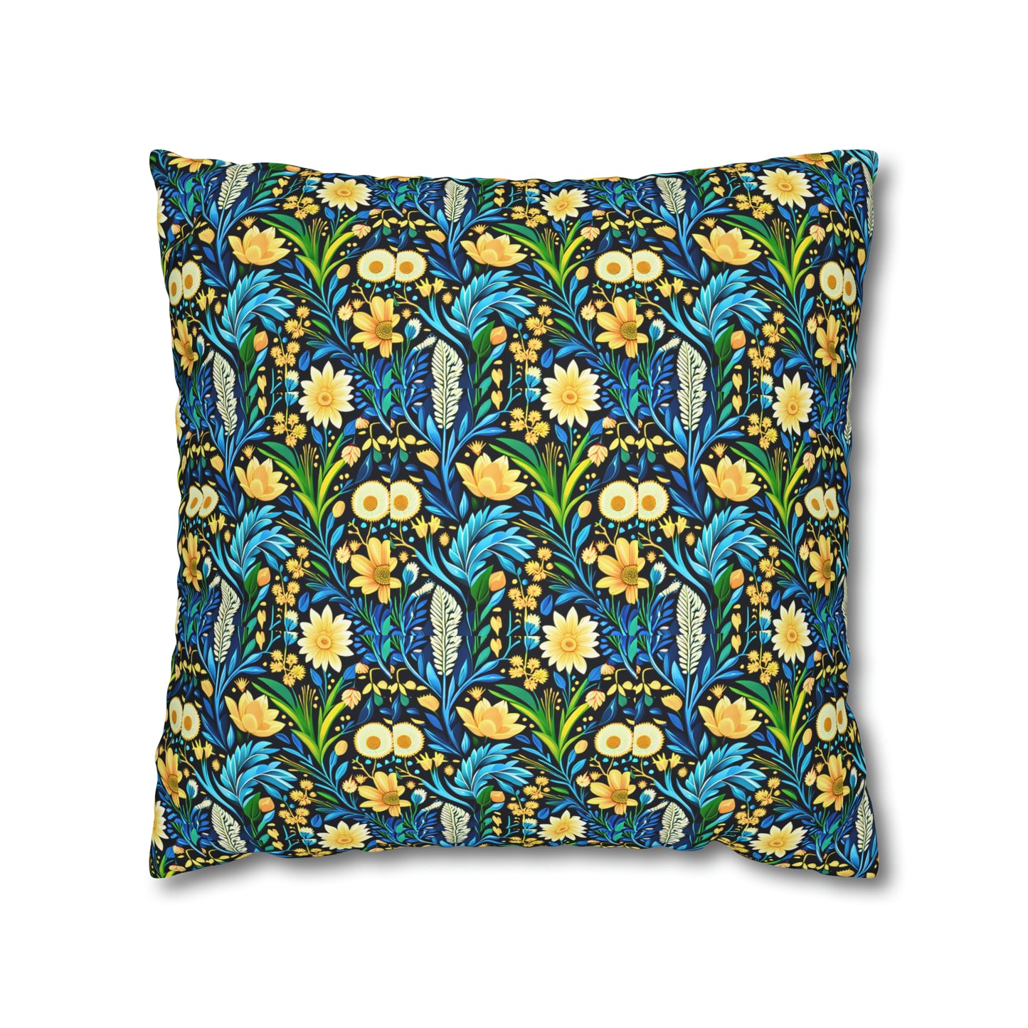 Hyde Park London Early English Daffodil Spring Flowers Decorative Accent Spun Polyester Pillow Cover