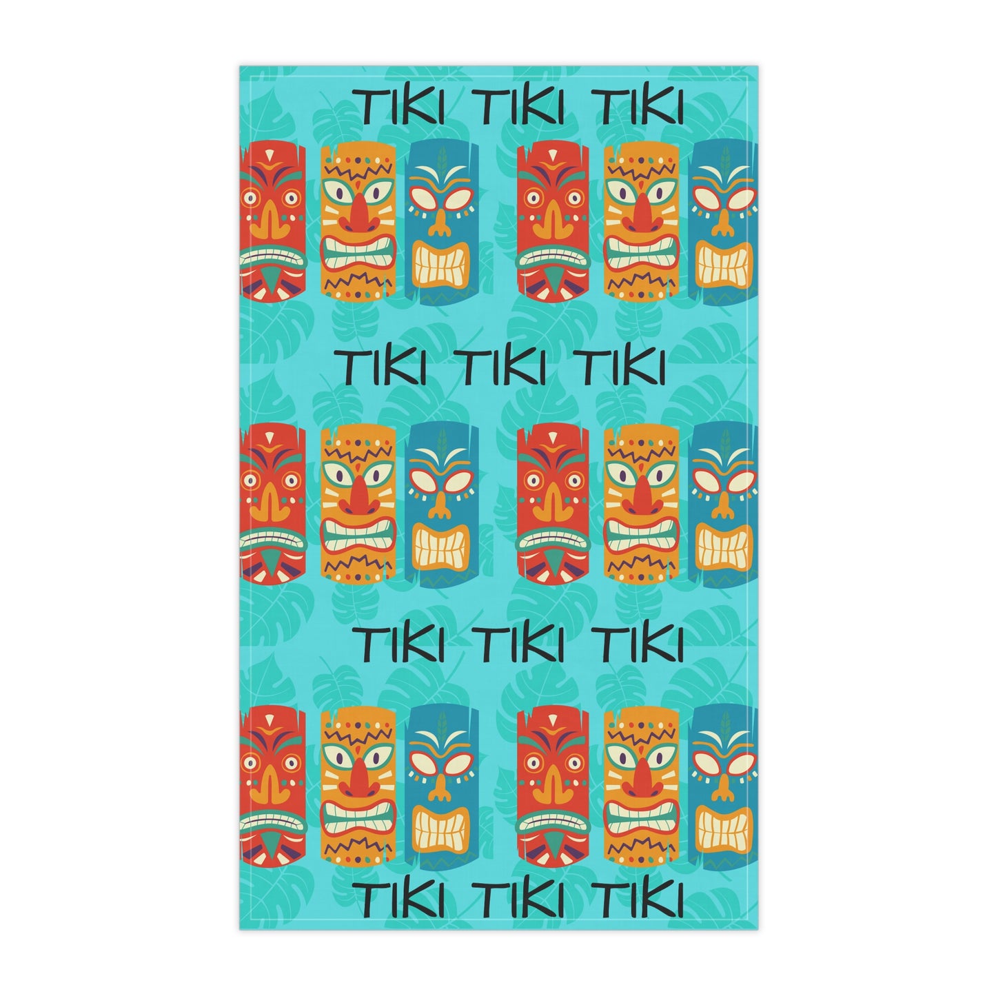 Tiki Tiki Tiki Lounge Midcentury Modern Polynesian Tropical Pattern Decorative Kitchen Tea Towel/Bar Towel