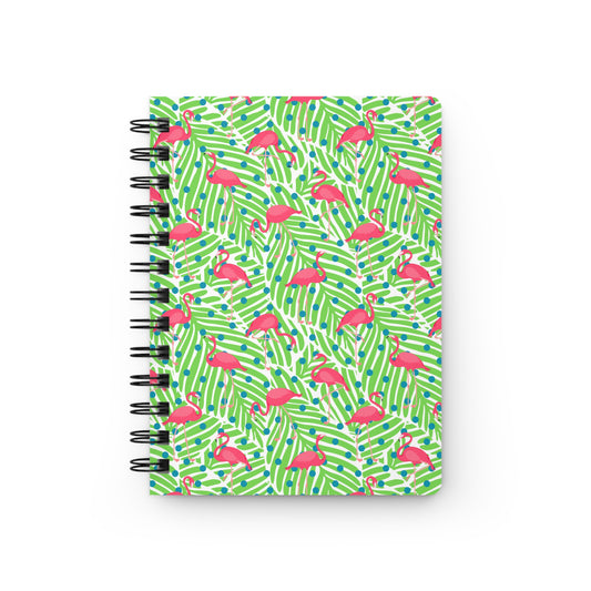 Dancing Pink Flamingos Writing Sketch Inspiration  Spiral Bound Journal